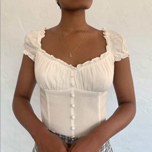 Reformation Tops - Reformation Bev Top - Ivory